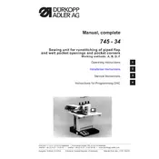 Dürkopp Adler 745-34 Sewing Machine manual cover