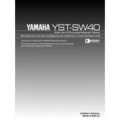 Yamaha YST-SW40 Subwoofer manual cover