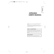 Hitachi 42PMA300A Television manual cover