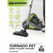 Daewoo Tornado PET 700w Cyclonic Vacuum Cleaner FLR00048 Vacuum Cleaner manual cover