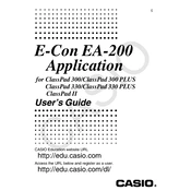 Casio E-Con EA-200 Software manual cover