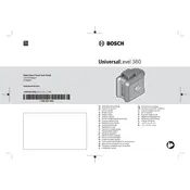 Bosch UniversalLevel 360 Laser manual cover