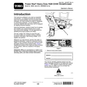 Toro Power Max 1028OHXE 38836 Snow Thrower manual cover