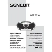 Sencor SPT 3310 Boombox manual cover