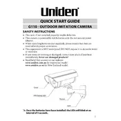 Uniden G110 Camera manual cover