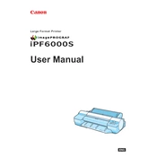 Canon imagePROGRAF iPF6000S manual cover