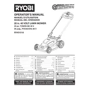 Ryobi RY401018 Mower manual cover