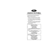 Ford Crown Victoria 1996 manual cover