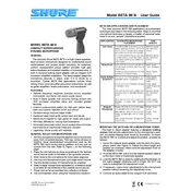 Shure BETA56A Microphone manual cover