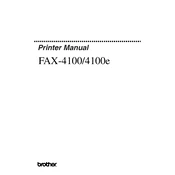 Brother FAX-4100e Printer Driver manual cover