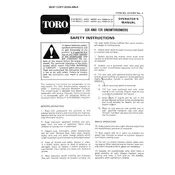 Toro 31625 Snow Thrower manual cover