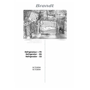 Brandt BLT520SW Refrigerator manual cover