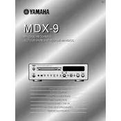 Yamaha MDX-9 Recorder manual cover