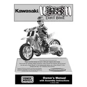 Power Wheels Mattel Kawasaki Super Shock Dirt Bike 73600 Toy manual cover