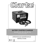 Clarke 6210125 BC125 Battery Starter Charger manual cover