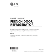 LG LMXS28596S Refrigerator manual cover