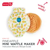 Dash DMWA100PP Pineapple Mini Waffle Maker manual cover