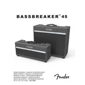 Fender Bassbreaker 45 Combo 2265000000 120V 60Hz US Amplifier manual cover