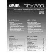 Yamaha CDX-390 Disc Player manual cover