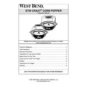 West Bend L5557B 82306Q Popcorn Maker manual cover