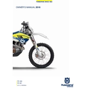 Husqvarna FE 450 2016 Motorcycle manual cover