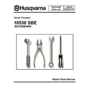 Husqvarna 10530 SBE Snow Thrower manual cover