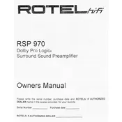 Rotel RSP-970 Preamplifier manual cover