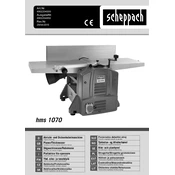 Scheppach HMS 1070 4902204000 Planing Machine manual cover