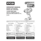 Ryobi P3150 Heat Gun manual cover