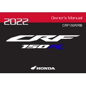 Honda CRF150R 2022 Motorcycle manual cover