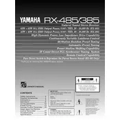 Yamaha RX-385 Receiver manual cover