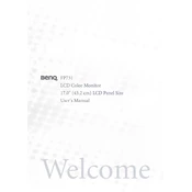 BenQ FP731 manual cover