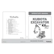 Kubota KX080-3 Excavator manual cover