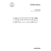 Audio-Technica ATDM-0604a Mixer manual cover