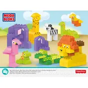 Mega Bloks Mattel My Safari Friends DWR76 Construction Set manual cover