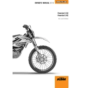 KTM E-SX Freeride 2016 Motorcycle manual cover