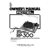 Rotel RP-300 Turntable manual cover