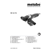 Metabo PE 12-175 Polishing Machine manual cover