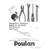 Poulan Pro HD145H42J Tractor manual cover