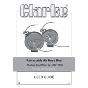 Clarke 3126100 CAR15MC Retractable Air Hose Reel manual cover