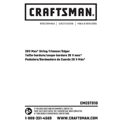 Craftsman CMCST910M1 Trimmer manual cover