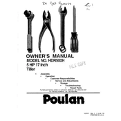 Poulan Pro HDR500H Tiller manual cover