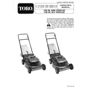 Toro 21-inch HP 16930 Mower manual cover