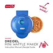 Dash DMWD001 Dreidel Mini Waffle Maker manual cover