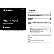 Yamaha YSP-1400 Projector manual cover