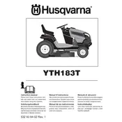 Husqvarna YTH183T Lawn Mower manual cover