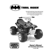 Power Wheels Mattel Batman TrailRider P8990 Toy manual cover