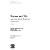 Kenmore 21814 125.21814610 Vacuum manual cover