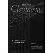 Yamaha Clavinova CVP-25 Piano manual cover