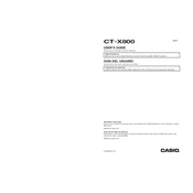 Casio CTX800 Keyboard manual cover